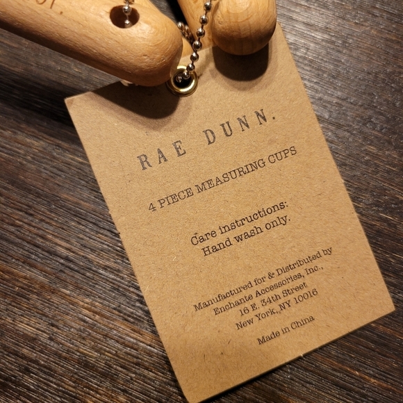 Rae Dunn measuring cups NWT wood handle HTF - Picture 3 of 3